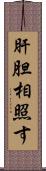 肝胆相照す Scroll