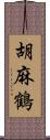 胡麻鶴 Scroll