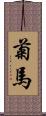 菊馬 Scroll