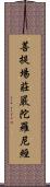 菩提場莊嚴陀羅尼經 Scroll