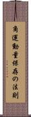 角運動量保存の法則 Scroll