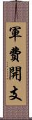 軍費開支 Scroll