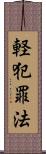 軽犯罪法 Scroll