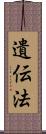 遺伝法 Scroll