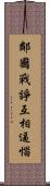 鄰國戰諍互相逼惱 Scroll