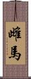 雌馬 Scroll