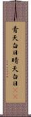 青天白日 Scroll