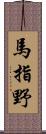 馬指野 Scroll