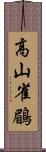 高山雀鶥 Scroll