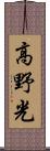 高野光 Scroll