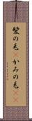 髪の毛(P) Scroll