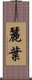 麗葉 Scroll