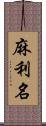 麻利名 Scroll