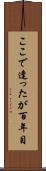 ここで逢ったが百年目 Scroll