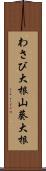 わさび大根;山葵大根 Scroll