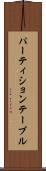 パーティション・テーブル Scroll