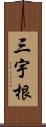 三宇根 Scroll