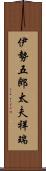 伊勢五郎太夫祥瑞 Scroll