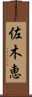 佐木恵 Scroll