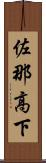 佐那高下 Scroll