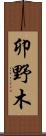 卯野木 Scroll