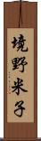 境野米子 Scroll