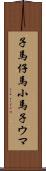 子馬;仔馬;小馬;子ウマ Scroll