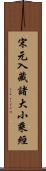 宋元入藏諸大小乘經 Scroll