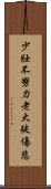 少壯不努力，老大徒傷悲 Scroll