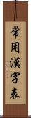 常用漢字表 Scroll