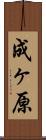 成ヶ原 Scroll