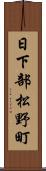 日下部松野町 Scroll