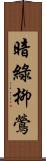 暗綠柳鶯 Scroll