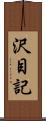 沢目記 Scroll