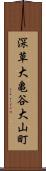 深草大亀谷大山町 Scroll