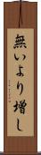 無いより増し Scroll