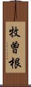 牧曽根 Scroll