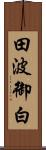 田波御白 Scroll