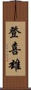 登喜雄 Scroll