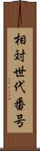 相対世代番号 Scroll