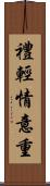 禮輕情意重 Scroll