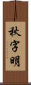 秋字明 Scroll