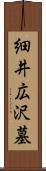 細井広沢墓 Scroll