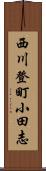 西川登町小田志 Scroll