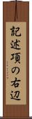 記述項の右辺 Scroll