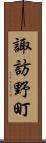 諏訪野町 Scroll