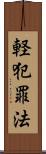 軽犯罪法 Scroll