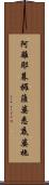 阿離耶暮攞薩婆悉底婆拖 Scroll