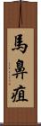 馬鼻疽 Scroll
