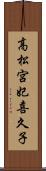 高松宮妃喜久子 Scroll